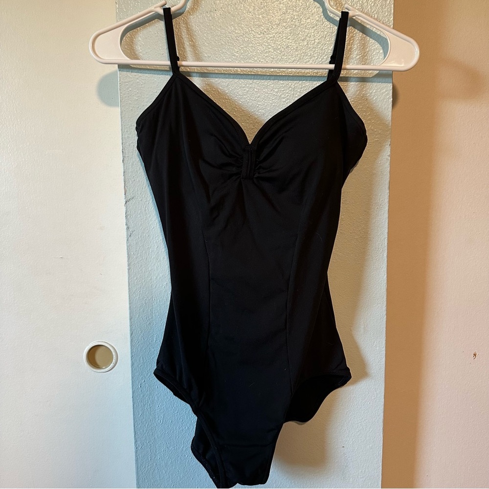Capezio Meryl camisole leotard with build in bra black